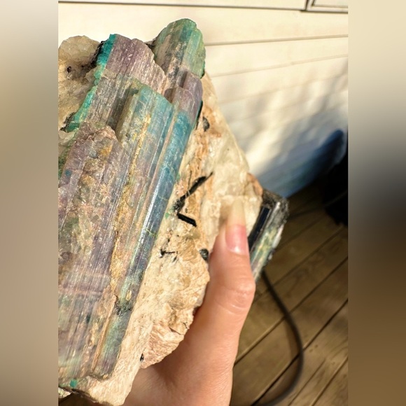 Paraiba Tourmaline 6 Lbs,  Brazil Multiple Specimens RARE GROWING! One of a kind - Picture 4 of 13